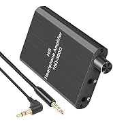 Headphones Amplifier Portable 3.5mm Stereo Audio Out Powered Dual-Output with Lithium Battery and...