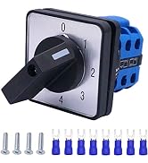 Taiss Universal Changeover Switch 20A 550V 4 Position 8 Terminals Latching Rotary Cam Selector Sw...