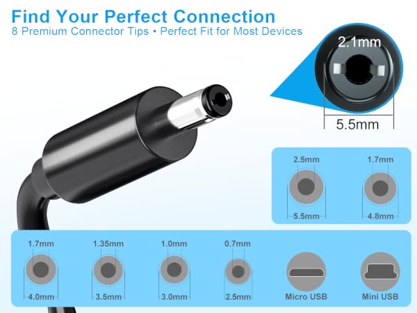 8pcs interchangeable tips for easy switch