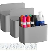 First-zgel 3 Pack Magnetic Pen Holder for Refrigerator, Adjustable Dry Erase Marker Holder for Wh...