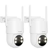Anlapus 2 x C281 3MP 2K Security WiFi Camera Outdoor, 360° Pan/Tilt Wired Security Camera, AI Det...