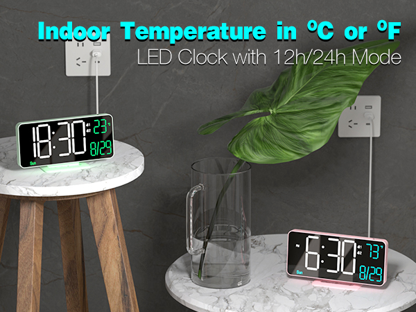 6.7in digital clock