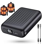 Heated Vest Battery Pack - Rechargeable 12V/5V 18400mAh Power Bank for Heated Jacket with LED Dis...