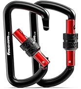 Freskaro Locking Carabiner Clips, Screw Gate Lock Caribeener, Heavy Duty Keychain Key Carabiner H...