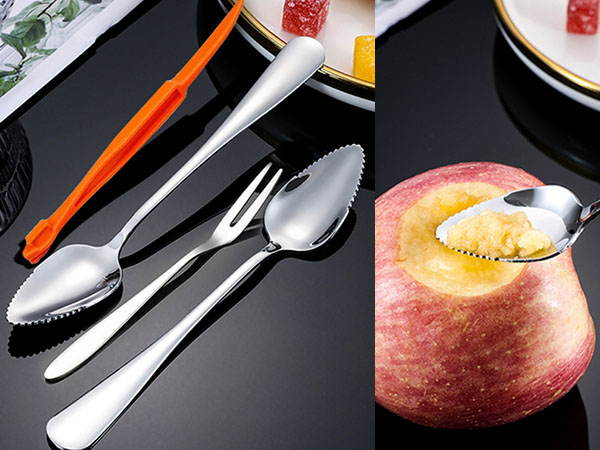 grapefruit spoon knife orange peeler tool stainless steel fork fuit knife