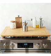 HOOBRO Bamboo Stove Top Cover, Noodle Board Stove Cover with Removable Legs, Stove Top Cover Boar...