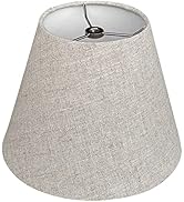 Tootoo Star Barrel White Small Lamp Shade for Table Lamps Replacement, 5x9x7 Inch,Fabric Cloth, S...