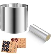 Cake Ring Extra High 15cm Acetate Cake Collar Set - Adjustable 6 to12Inch Stainless Steel Round C...