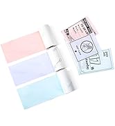 Phomemo Light Pink/Blue/Purple Adhesive Thermal Sticker Paper 50mm, Compatible With Phomemo T02/M...