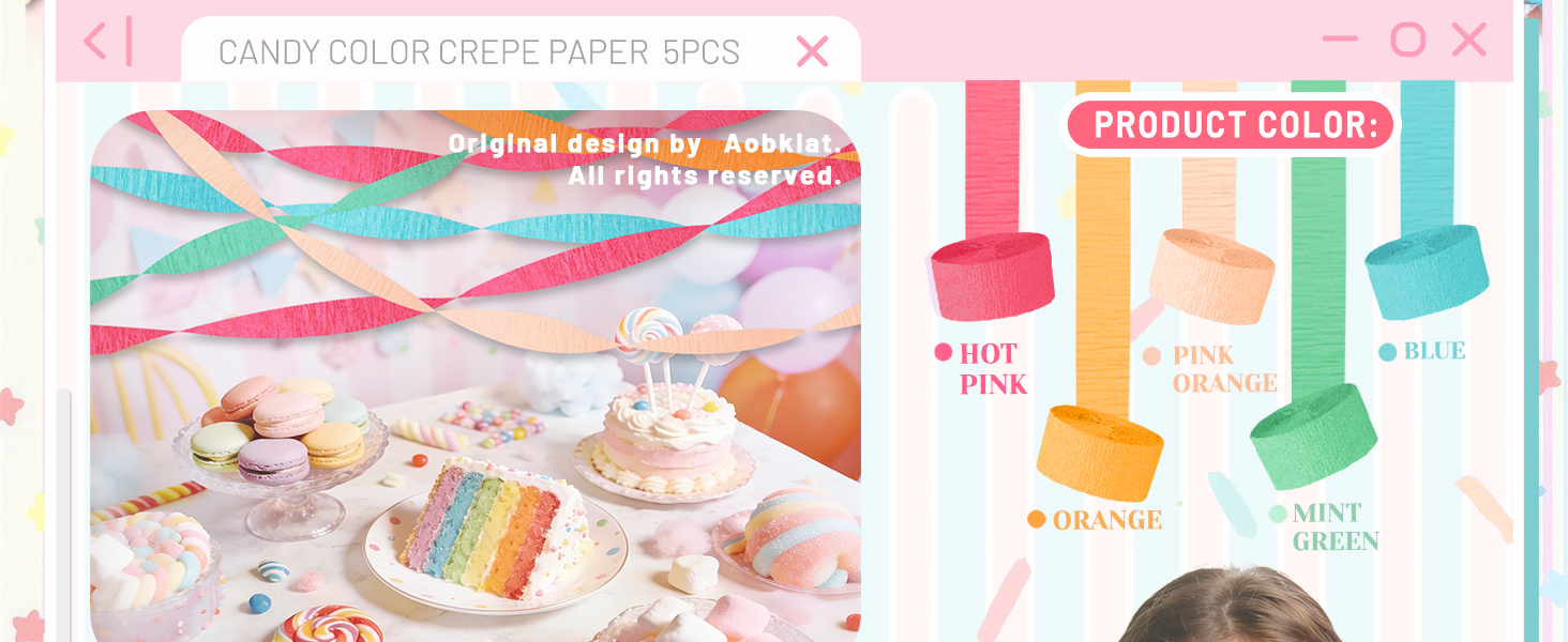 Rainbow party streamers