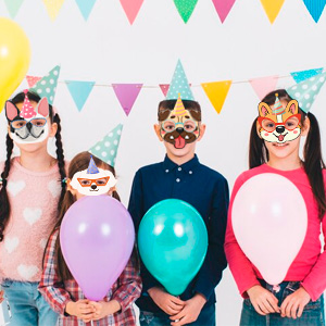 dog birthday masks