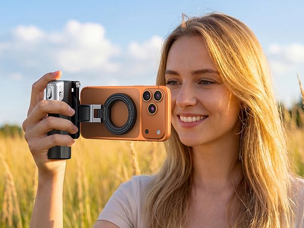 phone camera grip handle smartphone mobile selfie stick tripod for iphone 16 17 pro max