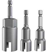 3 Pack 1/4" Hex Shank,Power Wing Nut Driver Set,Slot Wing Nuts Drill Bit Socket Wrenches Tools Se...