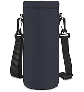 AORTDES Neoprene Water Bottle Carrier Bag with Adjustable Shoulder Strap for Men Women Walking Hi...