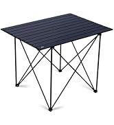 iClimb Ultralight Compact Camping Folding Table with Carry Bag (Reinforced Black - XL)
