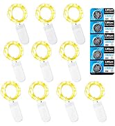 Etinga 10 Pack Fairy Lights Battery Operated String Lights, 10 LED on 3.3ft Silvery Copper Wire,f...