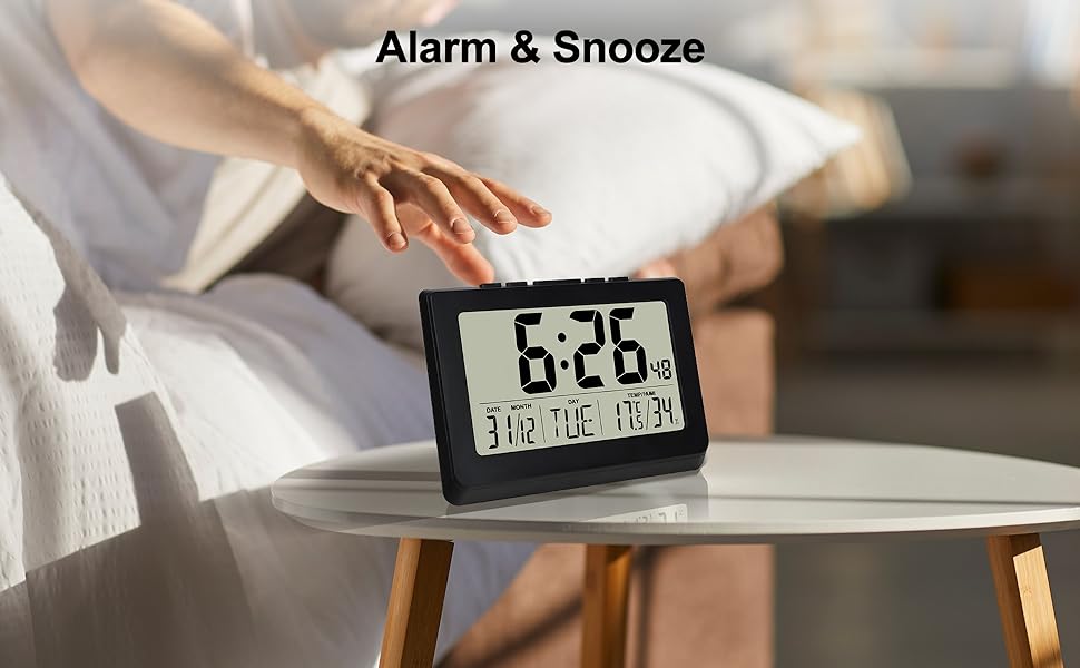 digital alarm clock battery operated