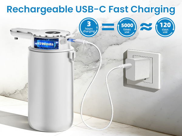 Rechargeable automatic soap dispenser