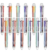 36 Pack Multicolor Pens, DRPHKTT 6-in-1 Multicolor Retractable Ballpoint Pens with 0.7mm, Funny P...