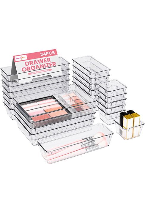 Clear Drawer Organizers 24 pcs