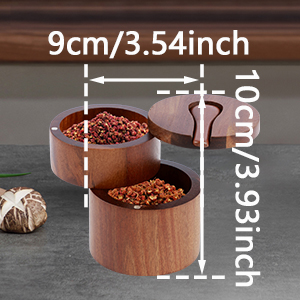 Acacia Wood Salt and Pepper Bowl