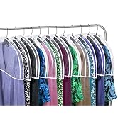 Clear Vinyl Shoulder Covers Closet Suit Protects Storage Home Decor Set of 12, 12"H x 22"W x 2"D