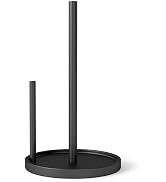 Jesginboo Paper Towel Holder Countertop, Black Kitchen Paper Towels Holder, Paper Roll Holder wit...