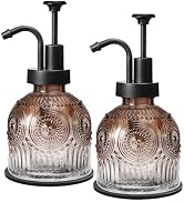 SheeChung Vintage Soap Dispenser, Kitchen Dish Soap Dispensers with Pump Mat, Glass Hand Soap Dis...