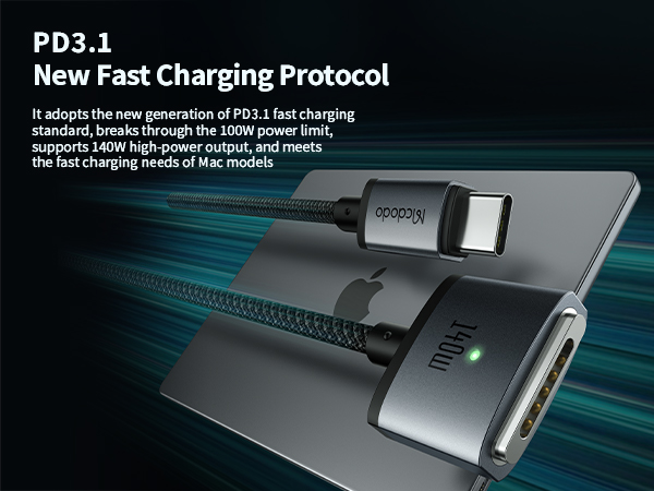 USB C to Magnetic 3 cable 140W USB C to Mag safe 3 cable 6ft charger adapter power