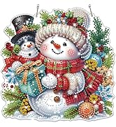 Bowetile Christmas Diamond Art Hanging Kits for Adults Kids, Snowman Diamond Art Suncatchers, 5D ...