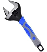 vomex 8-inch Wide Open Adjustable Wrench - Stubby Wrench Sets for Plumbing,Wide Jaw Ergonomic Gri...