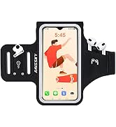 HAISSKY Running Armband with Earbuds Bag Cell Phone Armband for iPhone 14 13 12 11 Pro Max XR XS ...