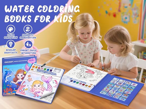 aint with Water Coloring Books for Kids