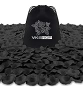 VKshop 4500 Pack Black Rose Petals,Artificial Roses Flower Petals for Romantic Night,Valentine's ...