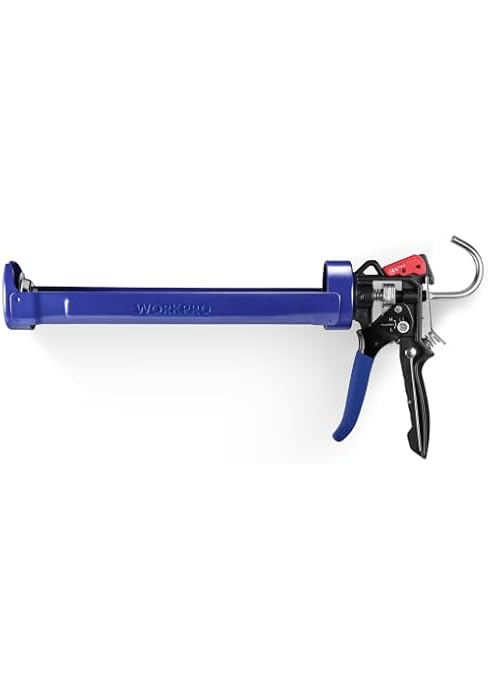 WORKPRO 29 oz Caulking Gun, Caulk Gun with Adjustable 9:1&18:1 Thrust Ratio | Less-Dripping Regul...