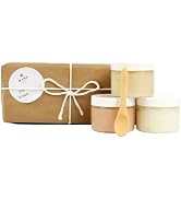 Bare Botanics 3 pc Body Scrub Gift Set - Ready to Gift Naturally Scented Sea Salt Scrub Made in M...