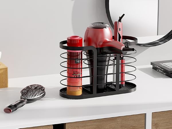 YIGII Hair Dryer Holder - Hair Tool Organizer Wall Mount/Cabinet Door Blow Dryer Holder Bathroom