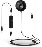 Bluetooth Car Adapter, 3.5mm Aux Bluetooth Adapter for Car/Home Stereo/Speakers, Blue-Tooth Audio...