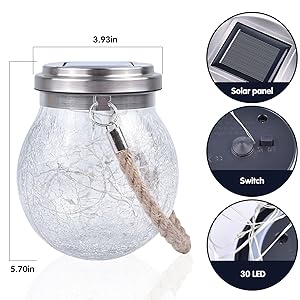 Soalr Glass Jar Light