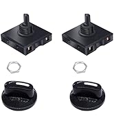 Taiss 2PCS Rotary Switch 13A-125V/10A-250V, 4 Position 3 Speed Universal Speed Selector Heater Ro...