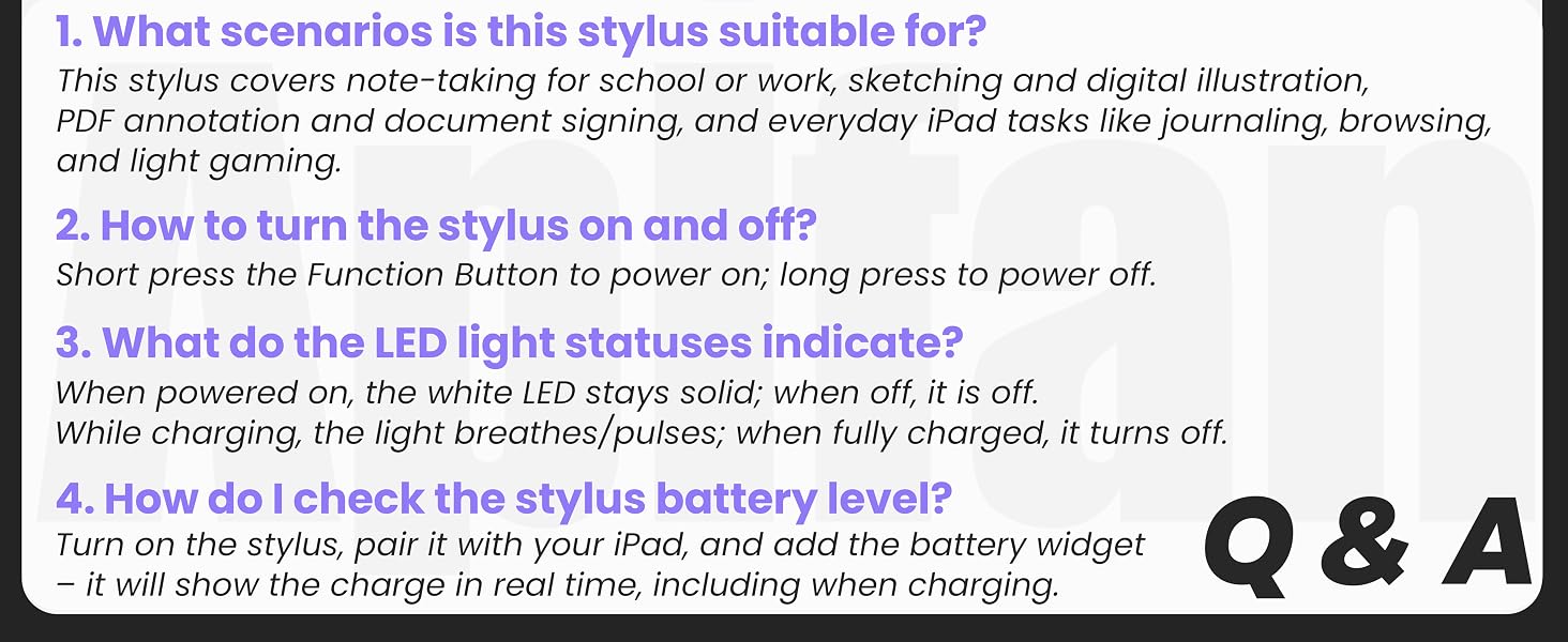 Aplfan stylus Q & A