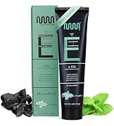 MasterMedi Nano Hydroxyapatite Whitening Toothpaste with Xylitol, Charcoal & Spearmint – Fluoride...