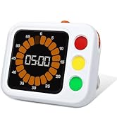 PHILORN Digital Visual Timer for Kids, with Coloured Progress bar, 60-Minute Countdown and Adjust...