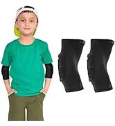 YEEKORO Kids/Youth Knee Pads Elbow Pads Compression Support Sleeve with Thickened Pads Knee Elbow...