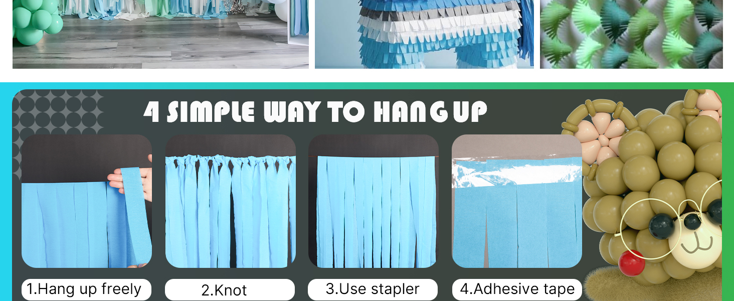 Blue Crepe Paper