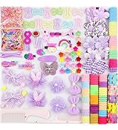 818Pcs+Hair Accessories for Baby Girls Ties Seamless Cotton Elastics Bands Colorful Mini Rubber T...