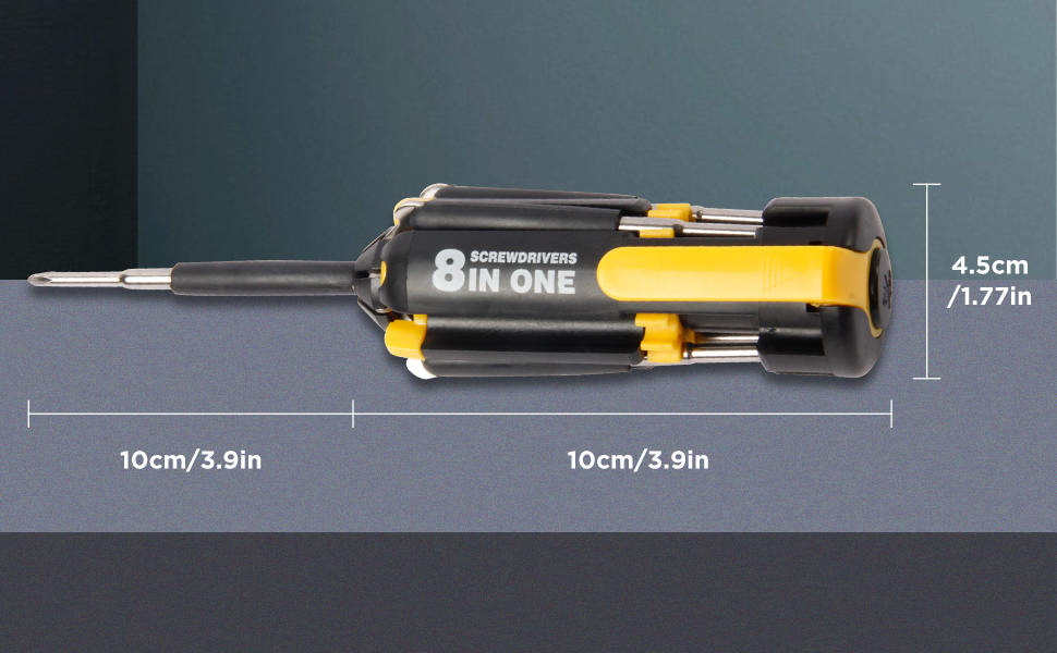 8 in 1 Screwdriver with Flashlight
