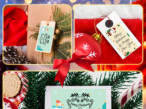 phomemo M110 Labels Christmas Gift Tags Stickers Adhesive Christmas Santa Presents Labels