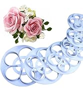 KALAIEN Rose Flower Cutters Set Gumpaste Flowers Modelling Tools for Cake Decorating Cookie Mold ...