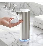 Automatic Soap Dispenser Touchless Foaming: Stainless Steel Free Touch | Electric USB-C Rechargea...